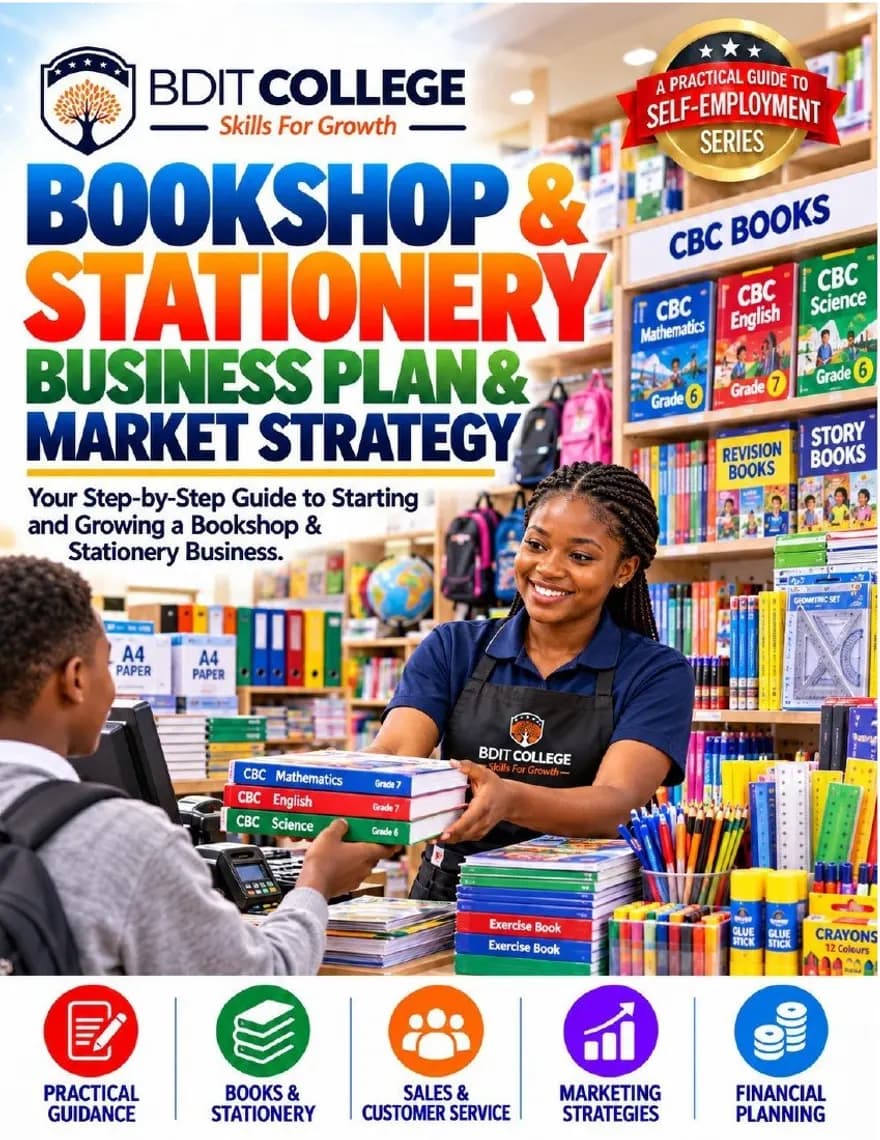 Bookshop and Stationery Shop Business Plan and Market Strategy book cover