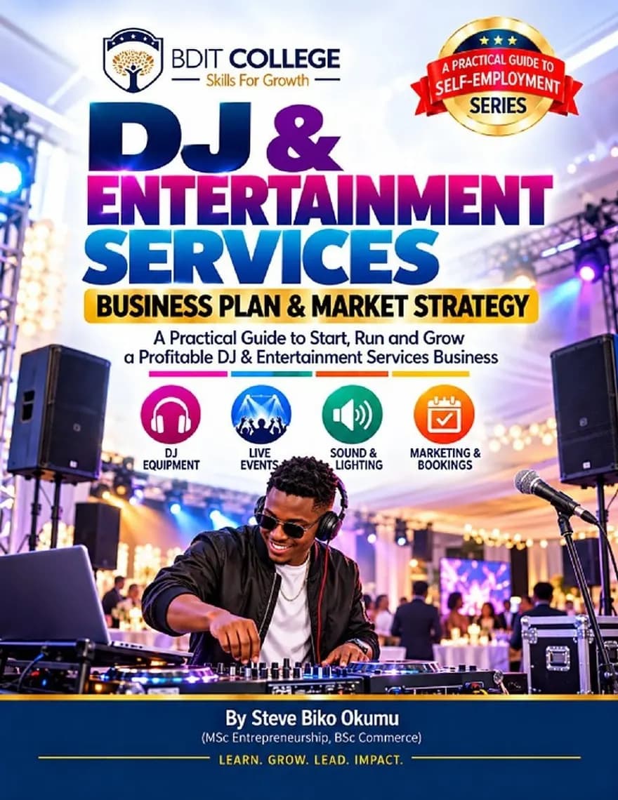 DJ and Entertainment Services Business Plan and Market Strategy book cover