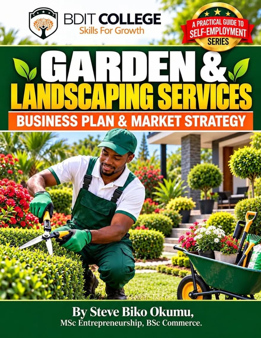 Garden and Landscaping Services Business Plan and Market Strategy book cover