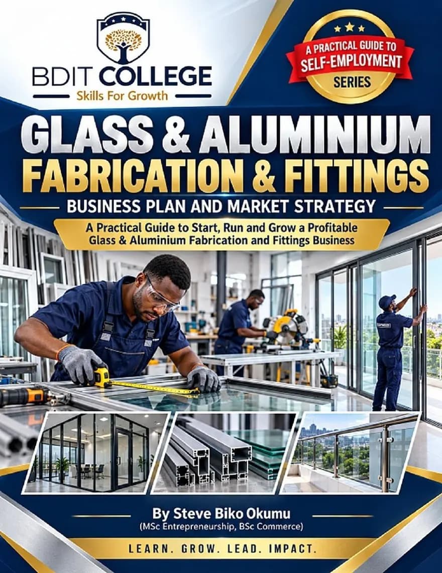 Glass and Aluminium Fabrication and Fittings Business Plan and Market Strategy book cover