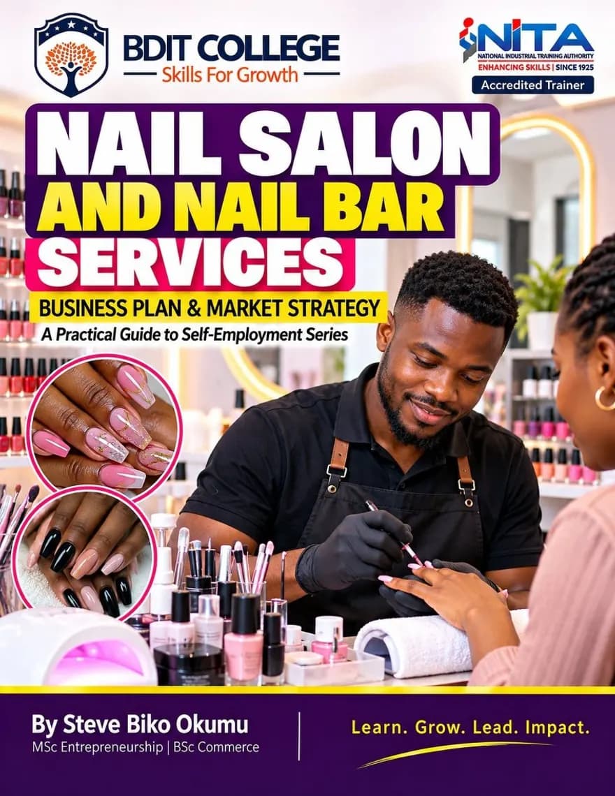 Nail Salon and Nail Bar Services Business Plan and Market Strategy book cover