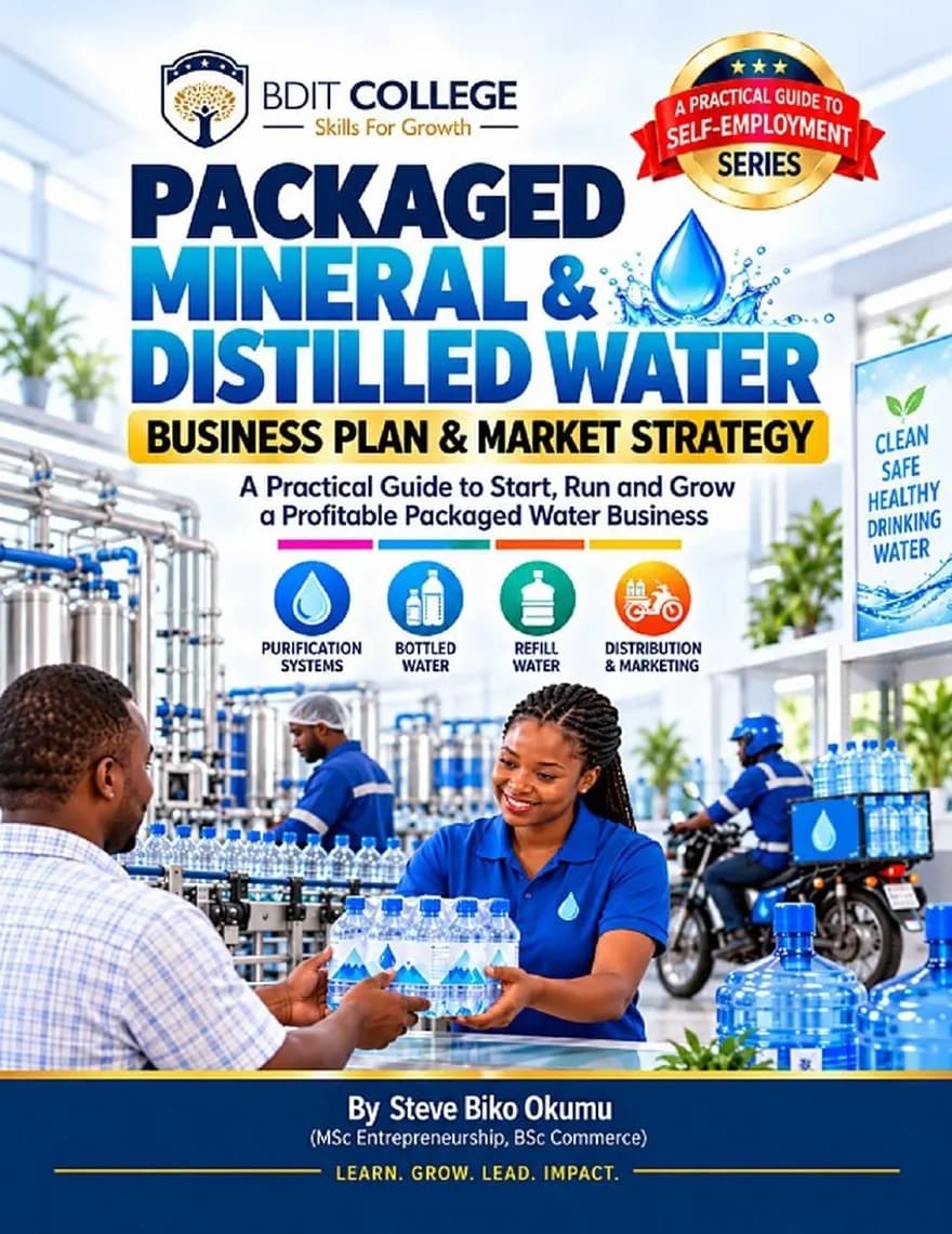 Packaged Mineral and Distilled Water Sales Business Plan and Market Strategy book cover