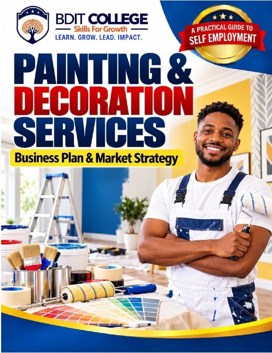 Painting and Decoration Services Business Plan and Market Strategy book cover