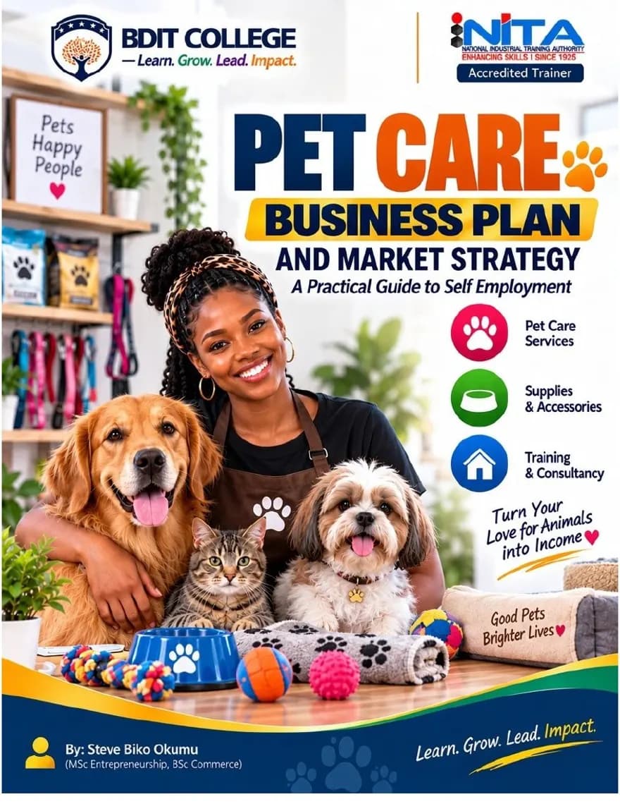 Pet Care Services Business Plan and Market Strategy book cover