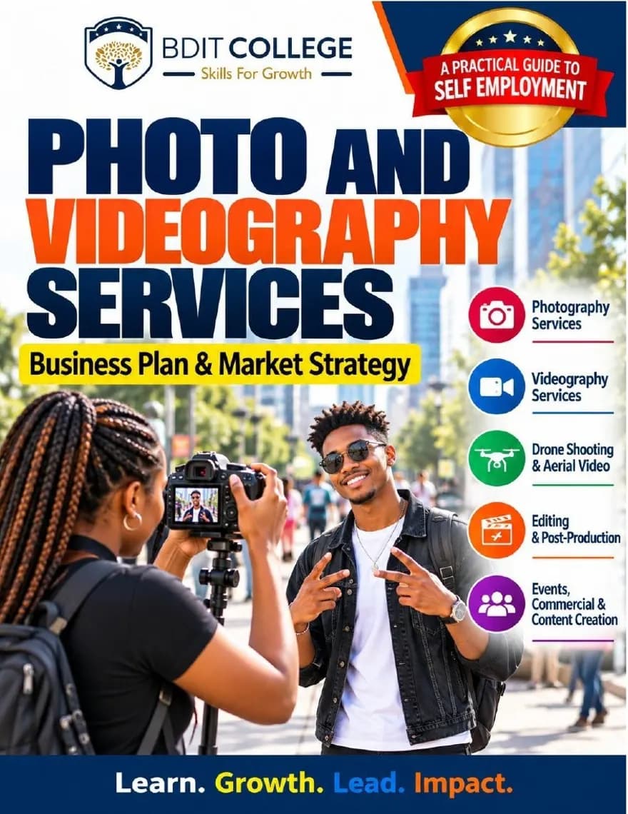 Photo and Videography Services Business Plan and Market Strategy book cover