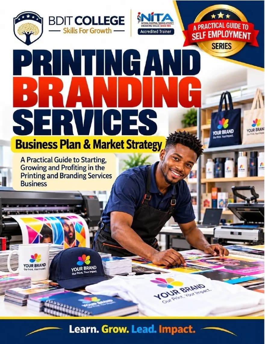Printing and Branding Services Business Plan and Market Strategy book cover