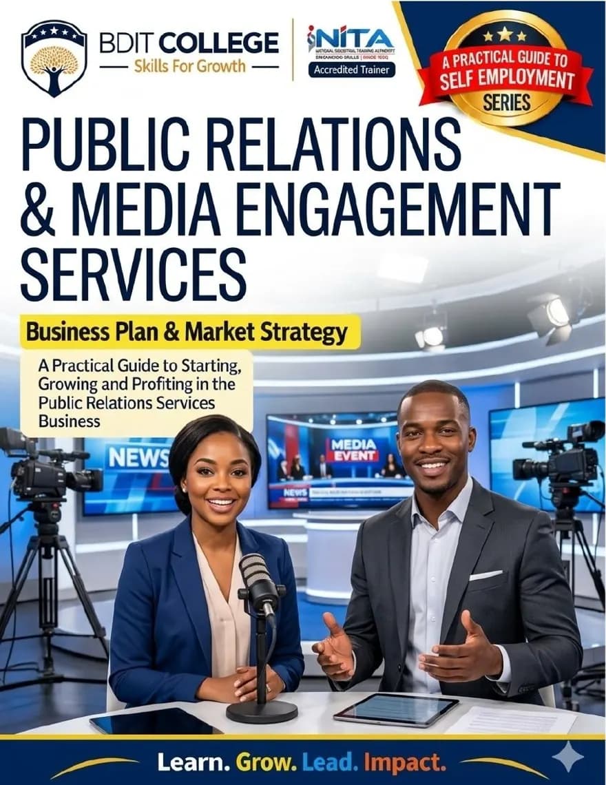 Public Relations and Media Engagement Services Business Plan and Market Strategy book cover