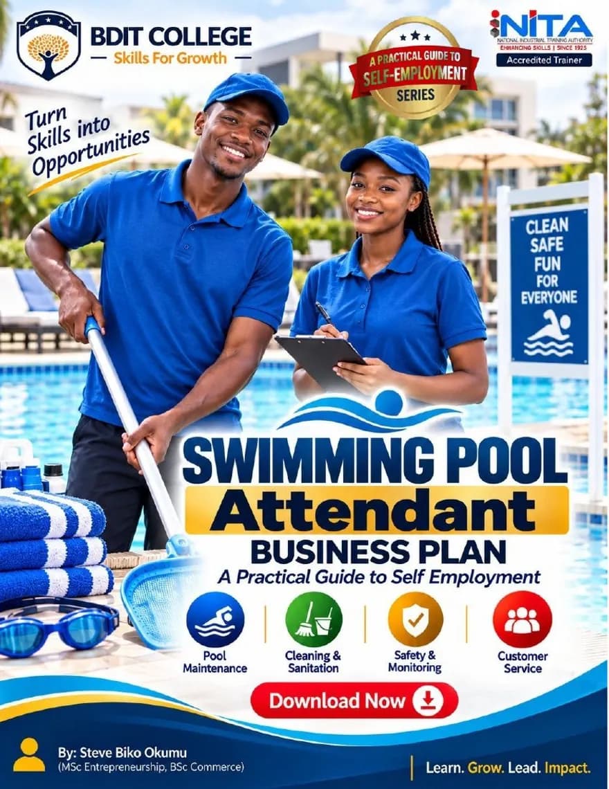 Swimming Pool Attendant Services Business Plan and Market Strategy book cover