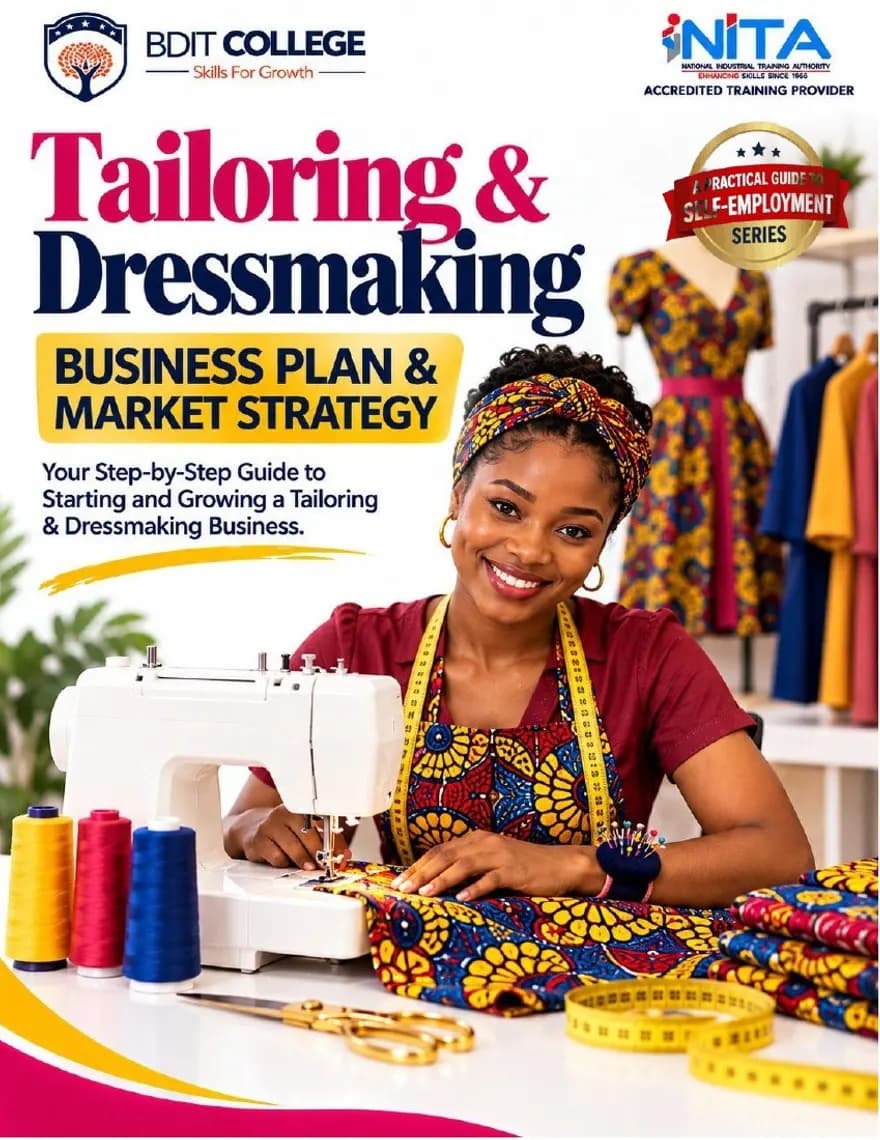Tailoring and Dressmaking Shop Business Plan and Market Strategy book cover