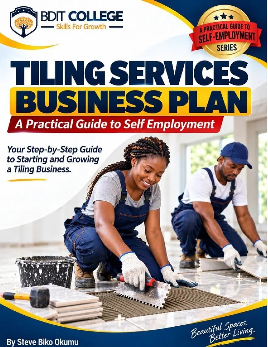 Tiling Services Business Plan and Market Strategy book cover