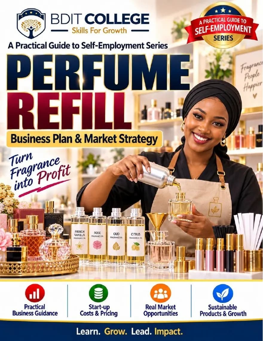Perfume Refill Sales Business Plan and Market Strategy book cover