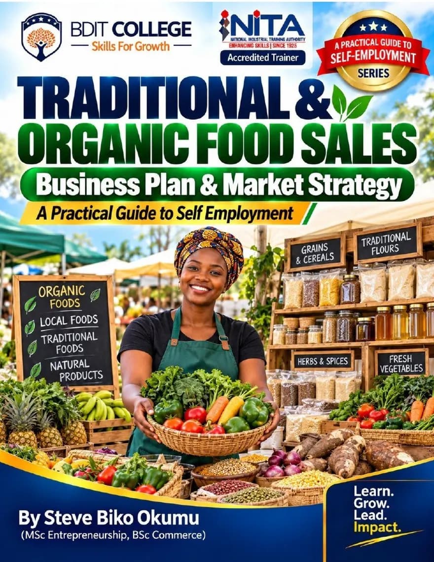 Traditional and Organic Food Sales Business Plan and Market Strategy book cover
